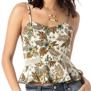 NWT Miss Me Peplum Lace Tank Top 
Size Large